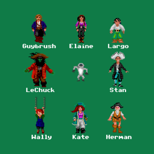 Monkey Island 2 Characters T-Shirt