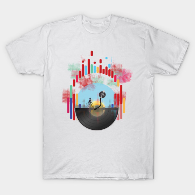 Musical City T Shirt Musical City Old Gramophone Record Art Phonograph Recorder Poster