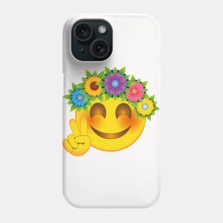 Smiley Hippie Flower Child Emoticon Phone Case