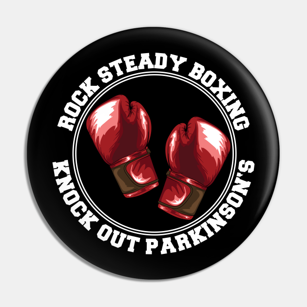 ROCK STEADY BOXING KNOCK OUT PARKINSONS FIGHTER RED GLOVES Parkinsons