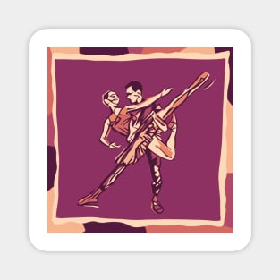 Pas de Deux modern art print Magnet