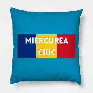 Miercurea Ciuc City in Romanian Flag Pillow