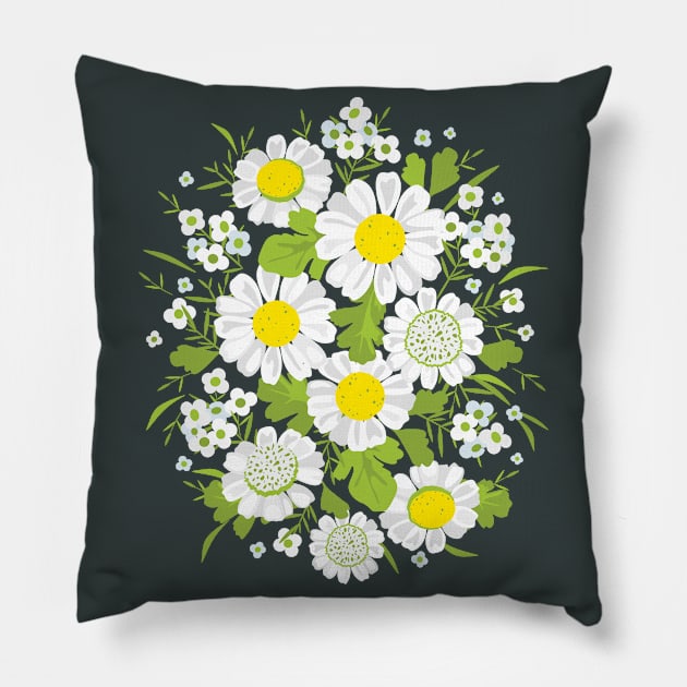 Daisy Flowers Pillow by lents