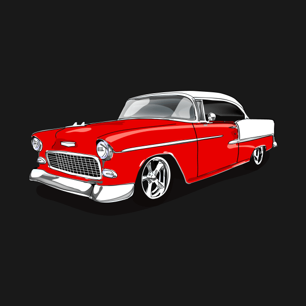 1955 Gypsy Red Chevy Bel Air Print by RPM-ART