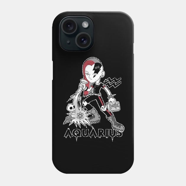 Creepy Cute Zodiac - Aquarius 2.0 Phone Case by NerdsyAeon