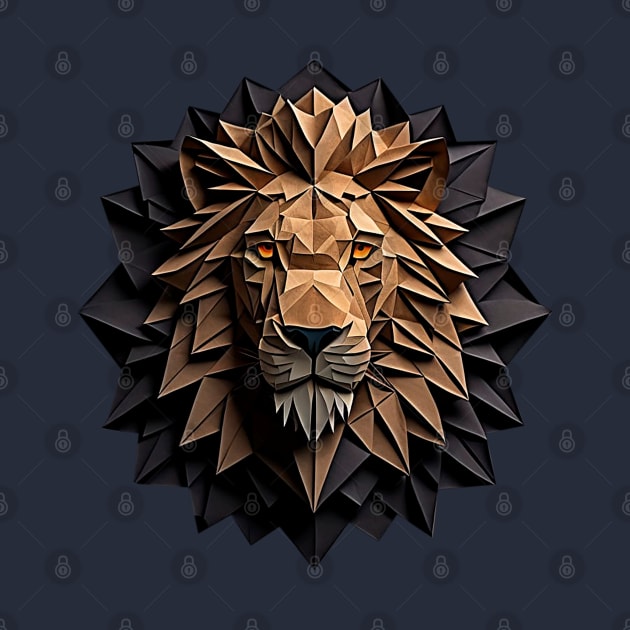 Lion origami by Roqson