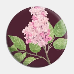 Light Pink Lilac Watercolour Painting Pin