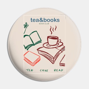 Tea and Books Book Club Pin