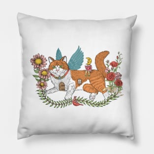 Chatrán a cat in the sky Pillow