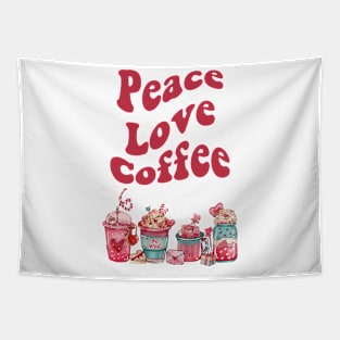 Retro Valentine Coffee Shirt for Women Tapestry