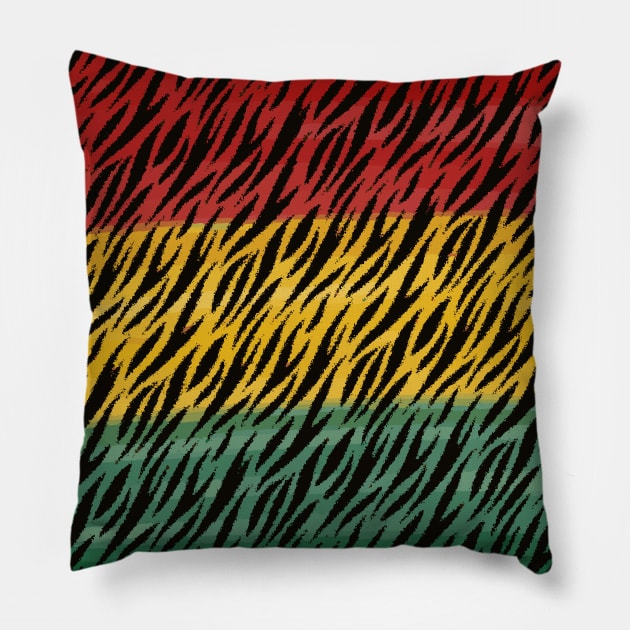 Animal Skin with African Color Style Pillow by Tilila