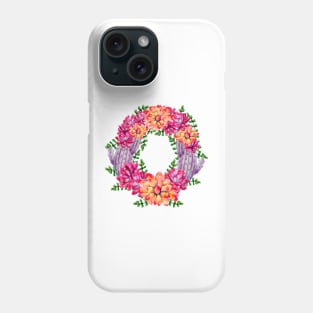 I Love Cacti and Succulents Wreath Phone Case