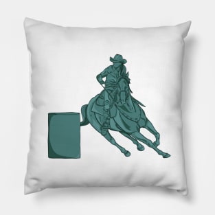 Turquoise Barrel Racer Pillow