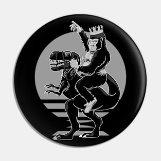 King kong riding a T-rex, Napoleon style Pin