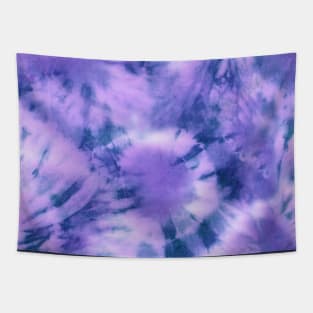 Purple and Navy Pastel Tie-Dye Tapestry