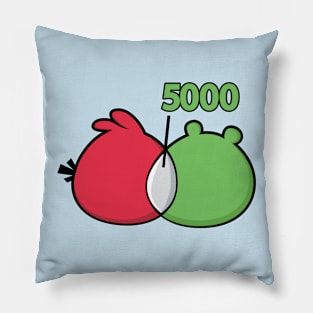 Angry Venn Diagram (red) Pillow