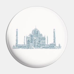 Taj-Mahal Travel Text Word Cloud Pin