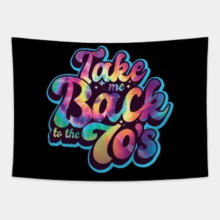 Take Me Back to the 70’s Nostalgic Tie Dye 70’s Design Tapestry