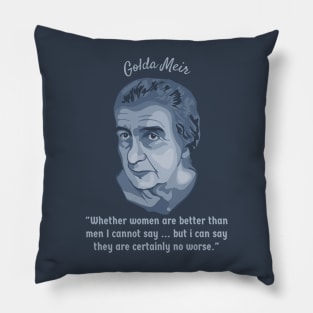 Golda Meir Portrait and Quote Pillow