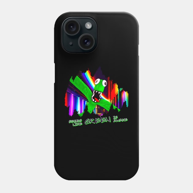 Sounds Like Green Is Awake Phone Case by Atomic City Art