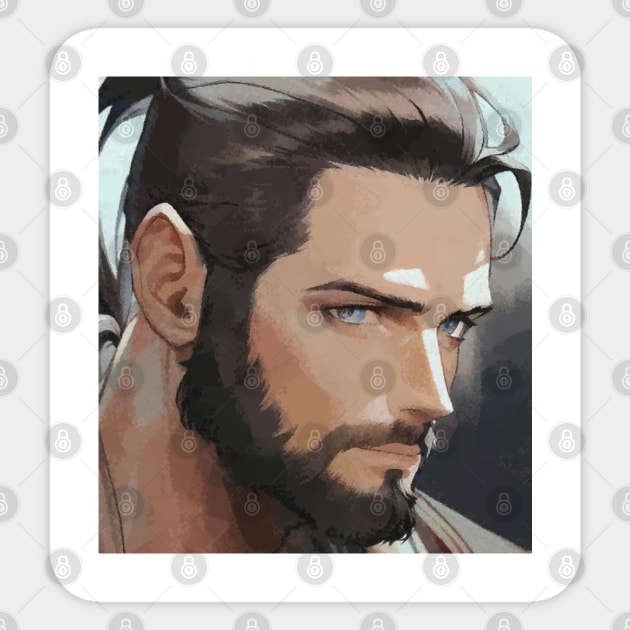 Anime Man With Beard, HD Png Download - vhv