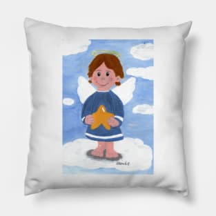 Little angel boy with star Pillow