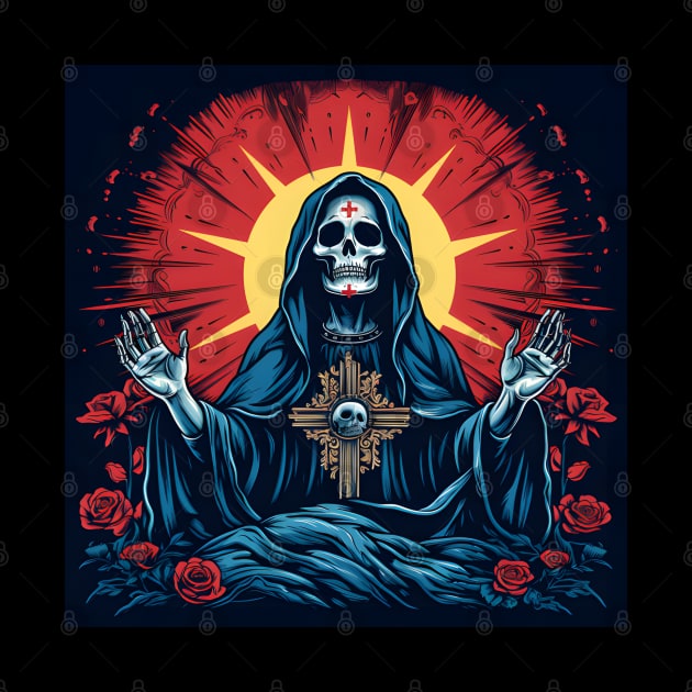 Day Of The Dead - Praying La Calavera Catrina - Santa Muerte by VisionDesigner