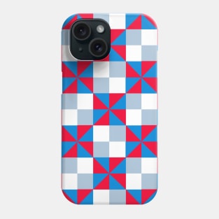 Double Pinwheel Patchwork Pattern Phone Case