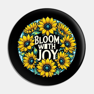 BLOOM WITH JOY - FLOWER INSPIRATIONAL QUOTES Pin
