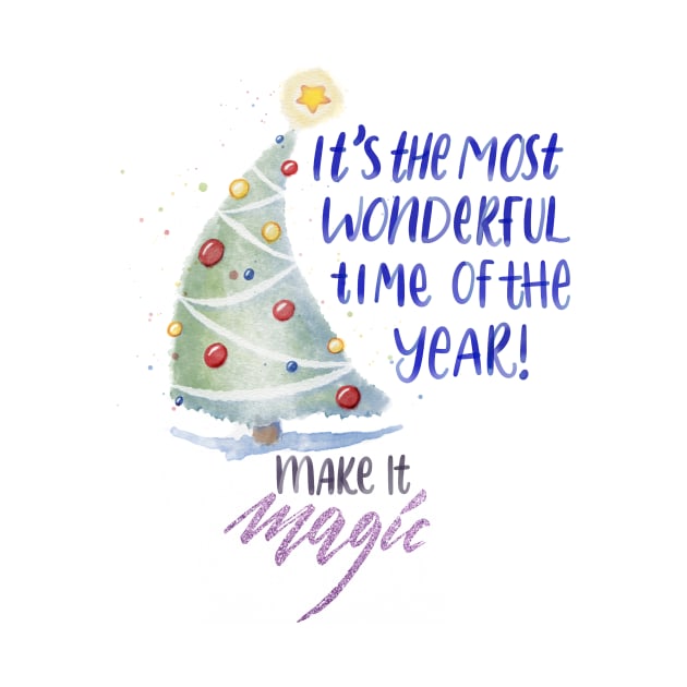 Make Christmas Magic! Watercolour Christmas Tree Design by creativebakergb