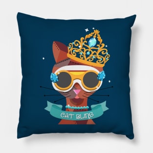 Cat in a Tiara Pillow