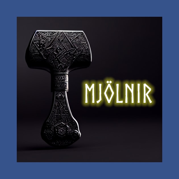 Mighty Mjolnir Thor Hammer Norse by Grassroots Green