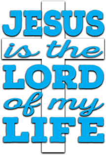 Jesus is Lord (blue and white) Magnet