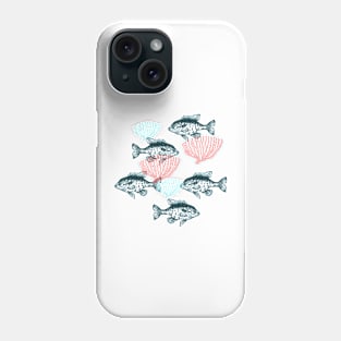 Seabed seamless pattern Phone Case