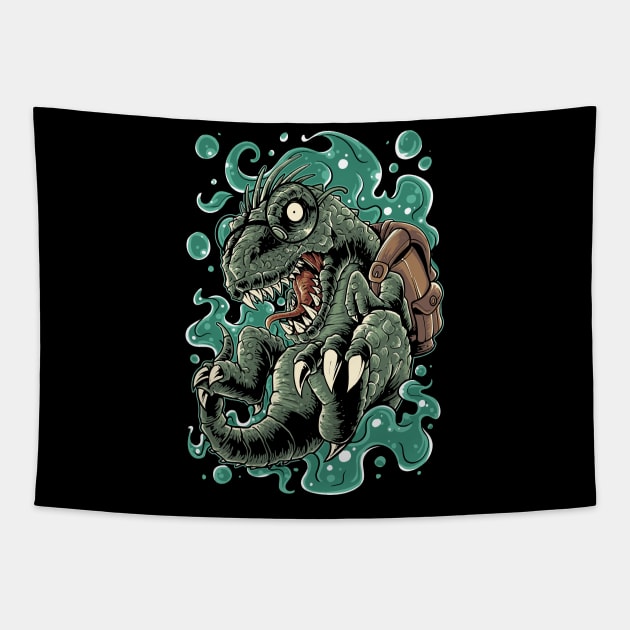 Intelligent T-Rex Tapestry by WorldDinosaurs