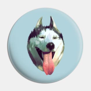 Husky head Pin