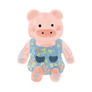 Floral pig design T-Shirt