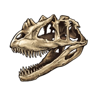 Dinosaur Skull Ceratosaurus Sticker T-Shirt