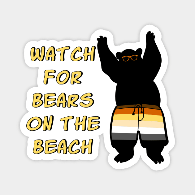 Bears on the Beach Magnet by JasonLloyd