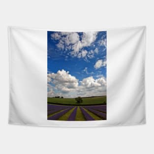 Lavender Field Purple Flowers Cotswolds England Tapestry