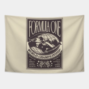 Vintage F1 Graphic Tapestry