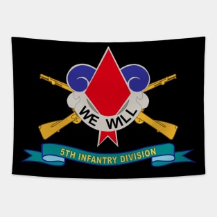 5th Infantry Division - DUI w Br - Ribbon X 300 Tapestry