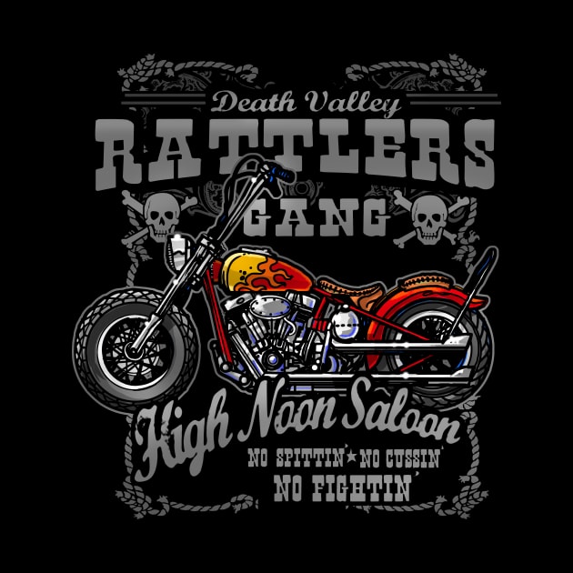 RATTLERS MOTORCYCLE GANG by teepublickalt69