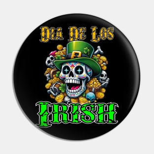 St. Patrick's Day - Dia de los Irish (Transparent Background) Pin