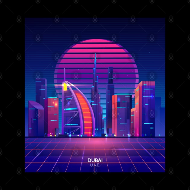 Dubai Synthwave Landscape by edmproject