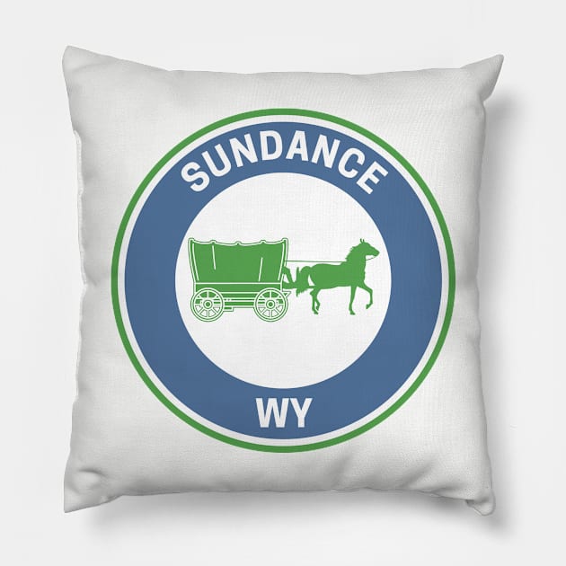 Vintage Sundance Wyoming Pillow by fearcity