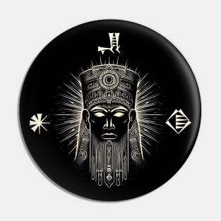 Sumerian God Enki Silhouette Pin