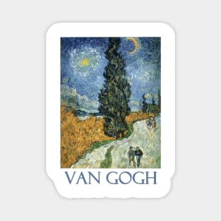 Road with Cypresses by Vincent van Gogh Magnet