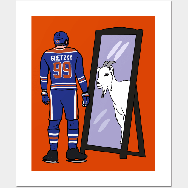 Wayne Gretzky Edmonton Oilers Cartoon Art Canvas Print