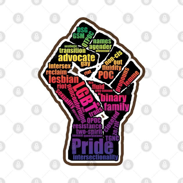 Pride Riot Fist - Rainbow by MeL Gyth